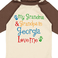 thumbnail image 4 of Inktastic Georgia Grandma Grandpa Loves Me Boys or Girls Long Sleeve Baby Bodysuit, 4 of 5