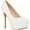 White, variant on Women's High Heel Pump Closed Toe Platform Heels Dress Pumps