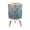 Color 1, variant on Small Trash Can with Lid Terracotta Beige Boho Vintage Retro Mid Century Modern Burnt 1.8 Gallon Dog Proof Trash Can Round Garbage Can Waste Bin Wastebasket for Bathroom Bedroom Living Room