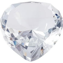Clear Glass Paperweight 60mm K9 Glass Diamond Rhinestone Heart Paperweight