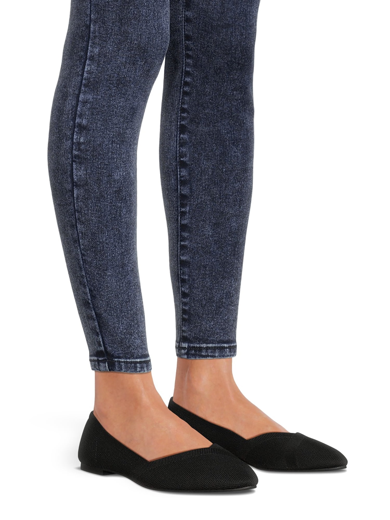 Time and Tru Women's Knit Ballet Flats