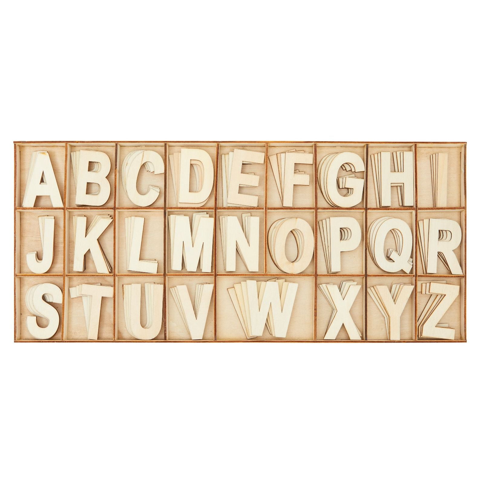 100pcs Mixed Letter Alphabet Wooden Decorative Crafts for Pendants Scrapbook 