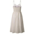 thumbnail image 4 of SMihono Robe d'Été pour Femmes Grande Taille Femmes Aguichant à Rayures Boutons Épaules Dénudées Sans Manches Robe Robe de Princesse Robe Courte, 4 of 5