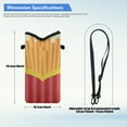 thumbnail image 6 of ZIATUBLES Neoprene Cellphone Crossbody Sleeve Pouch Top Opening Phone Bag Hook and Loop Fastener Cellphone Water Resist Purse with Removable Strap, 4 X 8 Inch, French Fries Print, 6 of 7