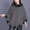 002 Dark Gray, variant on Women's Luxury Batwing Sleeve Faux Fur Hooded Cloak Poncho Sweater Cape