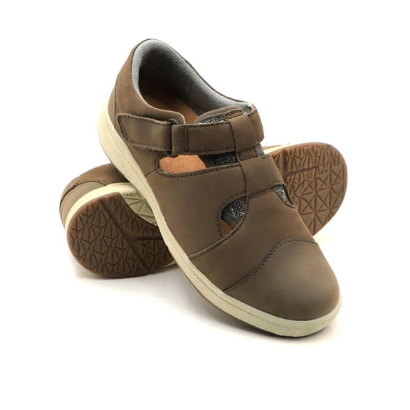 GJPBGK Women's Premium Nubuck Leather Casual Shoes – Memory Foam Cushioned Insole, Lightweight TPR Outsole for All-Day Comfort – Versatile Slip-On Sneakers for Work, Errands & Travel