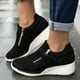 thumbnail image 4 of Zapatos para mujer, moda informal, plataformas, cuñas, zapatillas de deporte con cristales, suela antideslizante, zapatillas para correr, botas vaqueras., 4 of 4