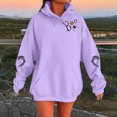 thumbnail image 2 of Tisuna Halloween Hoodie For Women Soft Graphic Print Hooded Tops Ladies Long Sleeve Festival Theme Party Fall Hoody Size L, 2 of 4