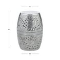 thumbnail image 4 of Powell Shanice Round Lace Cut Metal Indoor Accent Side Table, 19" Tall, Silver, 4 of 6