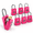 Pink-6 Pack, variant on Key Lock Box with Resettable Code, Holds 5 Keys, Heavy-Duty Outdoor Lockbox, 6 Pack Pink