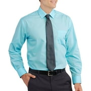 Big Men's Solid Dress Shirt with Matching Tie