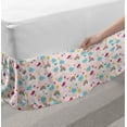 thumbnail image 2 of Unicorn Bed Skirt, Theme of Clouds Rainbows Stars Print, Elastic Bedskirt Dust Ruffle Wrap Around for Bedding Decor, 4 Sizes, Baby Pink Multicolor, by Ambesonne, 2 of 2