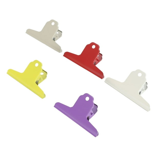 Clips De Papel Para Carpetas De Toros, 5 Abrazaderas De Bisagra De Metal Coloridas, Multiusos Para Fotos