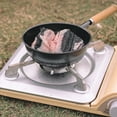 thumbnail image 2 of horno al aire libre Camping al aire libre BBQ Picinc Estufas de cocción Herramienta de parrilla de carbón Brasero portátil Mango de madera Estufas de cocción de carbón Olla de carbón ligera Maboto horno al aire libre, 2 of 7