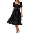thumbnail image 1 of Vestido BerryGo, verano 2025, casual, midi, negro, negro, 1 of 7