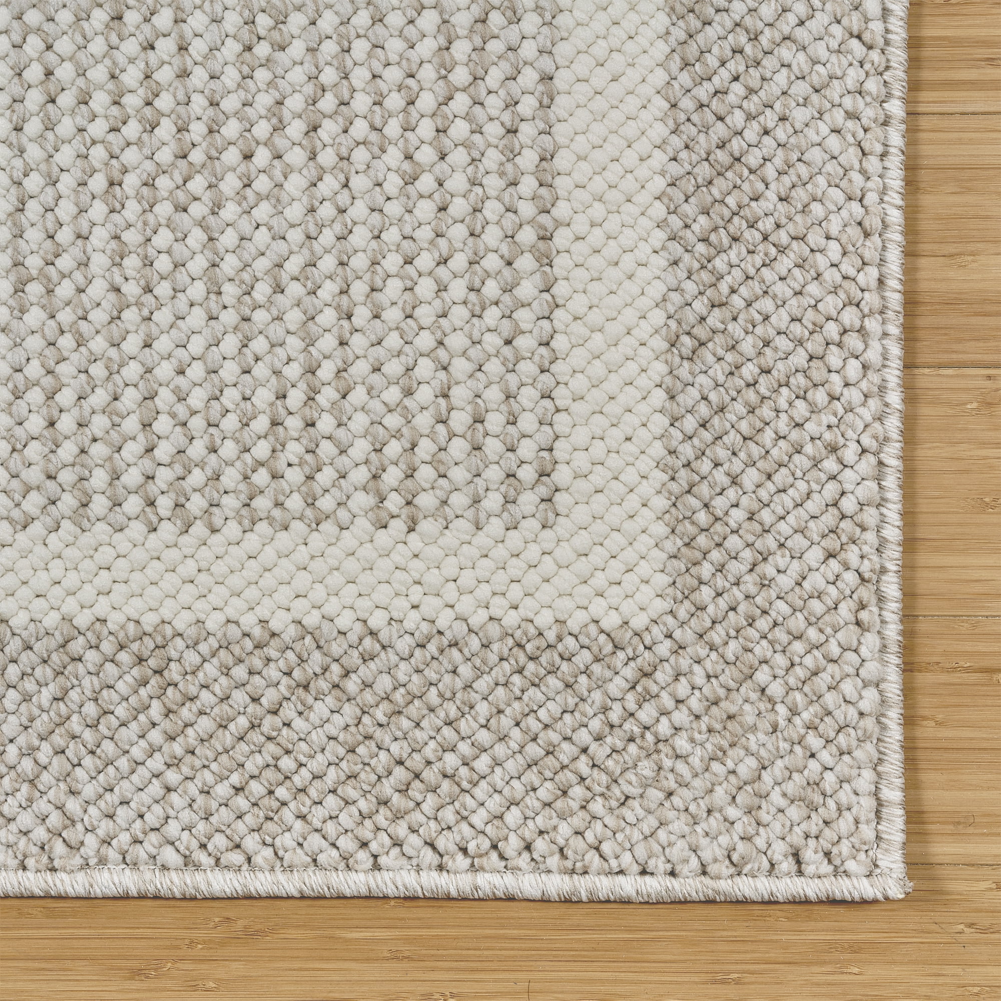 HGTV Soft Weave Mari Modern/ Contemporary Solid Color Beige Area Rug, 8x10
