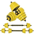 thumbnail image 1 of Soozier 44lbs Dumbbell & Barbell  Adjustable Set Plate Bar Clamp Rod Home Gym Sports Area Exercise Ergonomic, 1 of 9