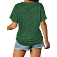 thumbnail image 2 of Women's V Neck Oversized T-Shirts Summer Short Sleeve Shirts Loose Casual Tops Tee, 2 of 6