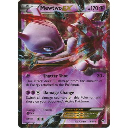 Pokemon Card Ultra Rare NM Mewtwo EX 62/162 BREAKthrough 