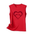 thumbnail image 3 of UPPADA Débardeurs Grande Taille pour Femmes, T-Shirts Graphiques Sans Manches Décontractés, T-Shirts Surdimensionnés, T-Shirts Graphiques Sans Manches, Rouge, L, 3 of 4