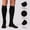 Black, variant on Bnwani Womens Compression Socks Multi‑Color Knee‑High Pressure Support Socks for Sports Running Travel Cycling 3‑Pack Black L