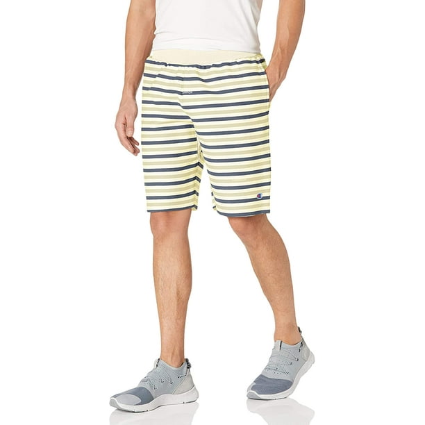 Champion Mens 10 Inch Reverse Weave CutOff Shorts, Scripts Print, Text