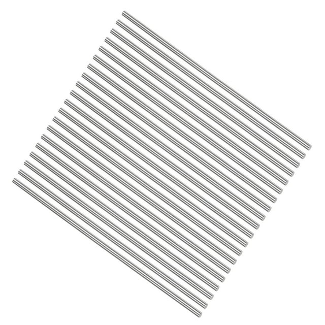 Unique Bargains Round Metal Rods 3mm x 150mm High Speed Steel (HSS) Lathe Bar Stock Tool 20 Pieces