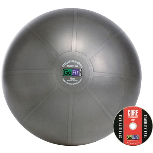 GoFit 75cm Professional Stability Ball and Core Performance Training DVD by GoFit LLC