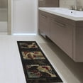 thumbnail image 6 of Ottomanson Machine Washable Non-Slip Rubberback Rooster 2x5 Kitchen Runner Rug, 20" x 59", Black, 6 of 8