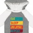 thumbnail image 4 of Inktastic Eat Sleep Jiu Jitsu Repeat Boys or Girls Long Sleeve Baby Bodysuit, 4 of 5