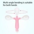 thumbnail image 4 of SHELLTON Baby Utensils Spoons Forks with Travel Safe Case for Toddler Babies, Feeding Training Spoon Easy Grip Bendable, Perfect Self Feeding Learning Stand Spoons Forks Pink, 4 of 6