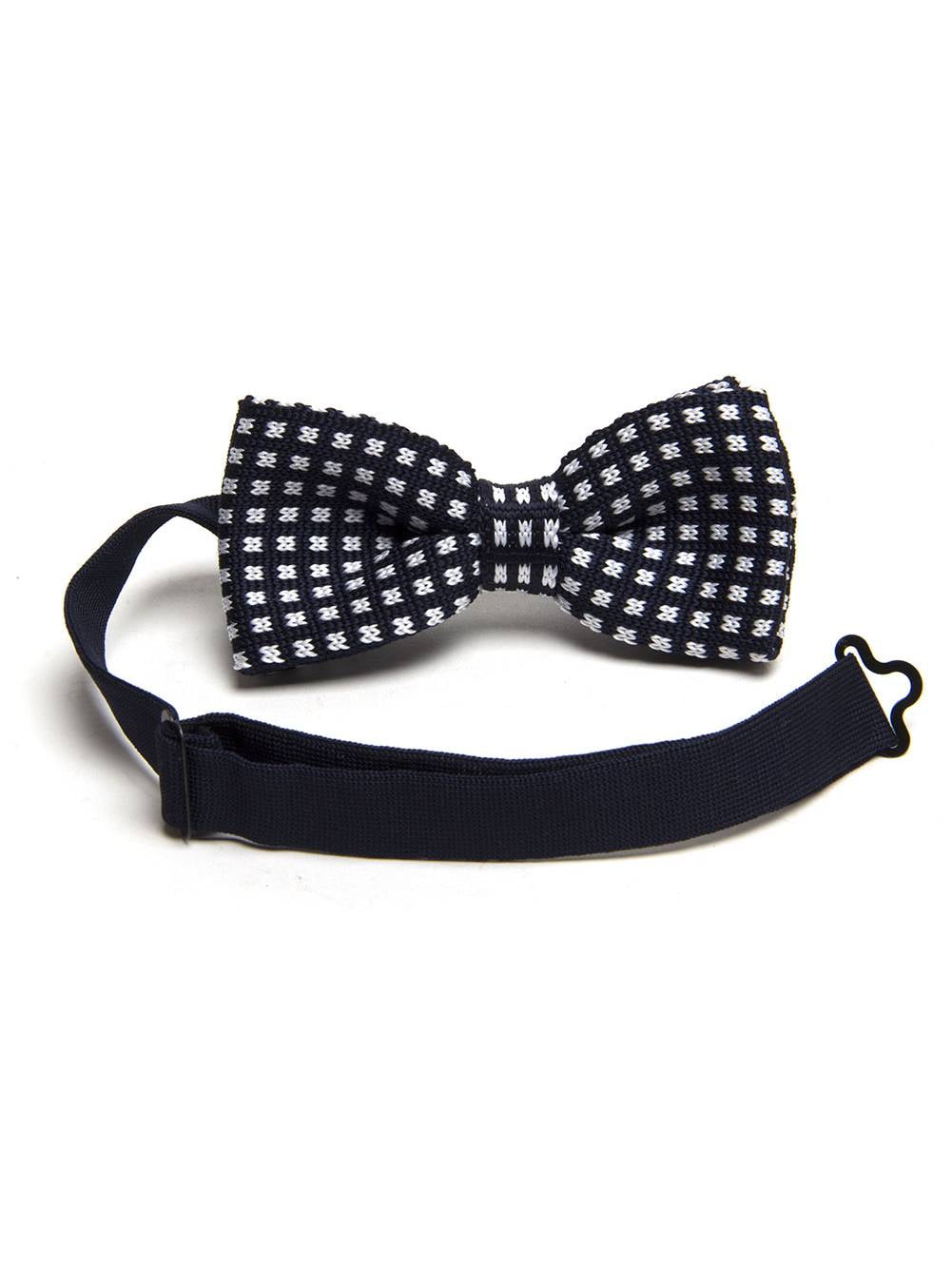 Men's Fashion Double Layer Solid Bowtie Knit Knitted Pre Tied Bow Tie Woven 