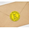 thumbnail image 3 of Darling Souvenir Yellow Round 1.6 Inches Vines Border Save The Date Stickers Non Customized Gift-45 Pcs, 3 of 4