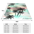 thumbnail image 3 of Pofeuu Tropical Summer Palm Print Ultra-Soft Micro Fleece Blanket,for Bed Or Sofa,All Season Throw Blankets Flannel Blanket-50"x40", 3 of 7