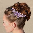 thumbnail image 3 of MOVTOTOP Purple Rhinestone Hair Comb for Wedding Updo Bride Accessory with 4 Prong Claw Metal Lightweight, 3 of 8