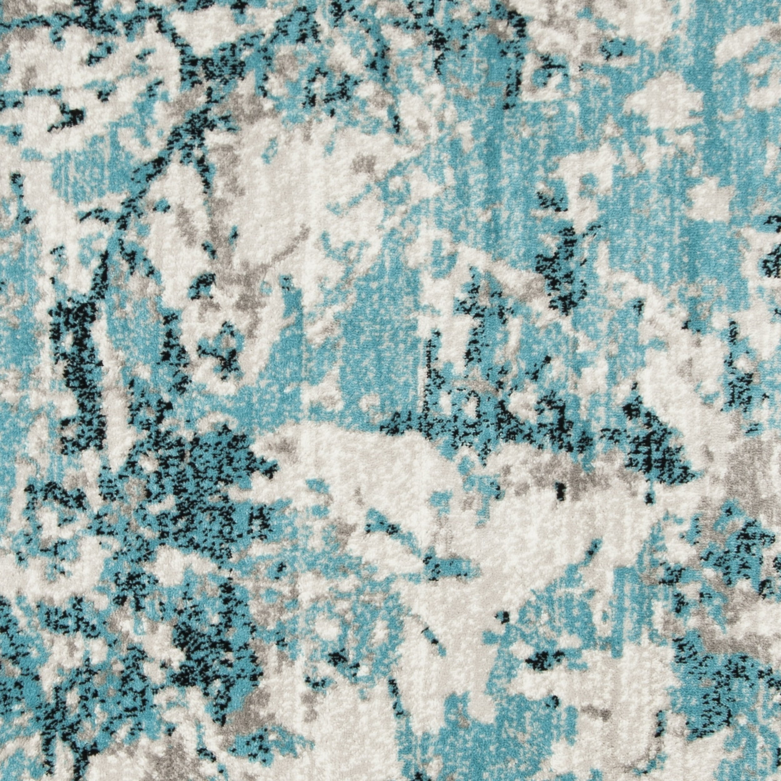 SAFAVIEH Skyler Joisse Abstract Area Rug, Blue/Ivory, 6'7" x 6'7" Round