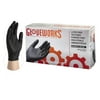 Gloveworks Nitrile Latex Free Industrial Disposable Gloves, Large, Black, 100/Box