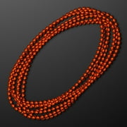 FlashingBlinkyLights 7mm Orange Disco Ball Mardi Gras Beads (Set of 12)