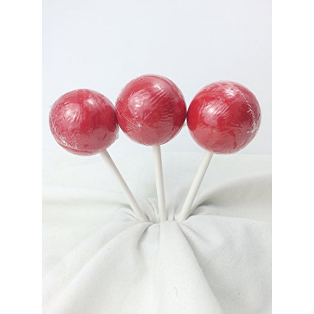 Jumbo Jawbreaker Pops on a Stick Red 12 Count Candy Envy
