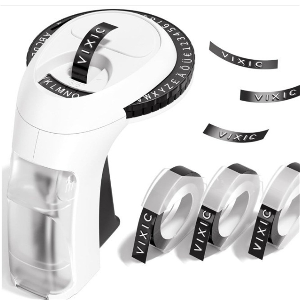 Embossing Device Portable Manual Press Label Maker Creative E975 Labelling Device for Home Office Use