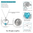 thumbnail image 5 of Beautlace 18K White Gold Plated Heart Rose Birthstone Necklace for Women,Crystal Pendant Jewelry Gift for Wife Mom Girlfriend,Birthday Valentine’s Day Mother’s Day Gift, 5 of 10