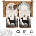 thumbnail image 6 of Forest Elk Kitchen Towels Set of 2, Rustic Nature Tree Retro Deer Silhouette Soft Microfiber Dish Towels, Absorbent Quick-Dry Washable Dishcloths for Kitchen Cleaning, Drying Dishes, 18x28 Inches, 6 of 9