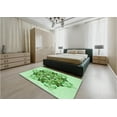 thumbnail image 5 of Ahgly Company Machine Washable Indoor Square Transitional Light Green Area Rugs, 3' Square, 5 of 7