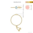 thumbnail image 4 of ANGARA Natural Bezel-Set Oval Aquamarine Bolo Ring in 14K Yellow Gold for Women (Size-4x3mm) | March Birthstone, Birthday, Anniversary, Jewelry Gift for Women | Natural Aquamarine Ring, 4 of 9