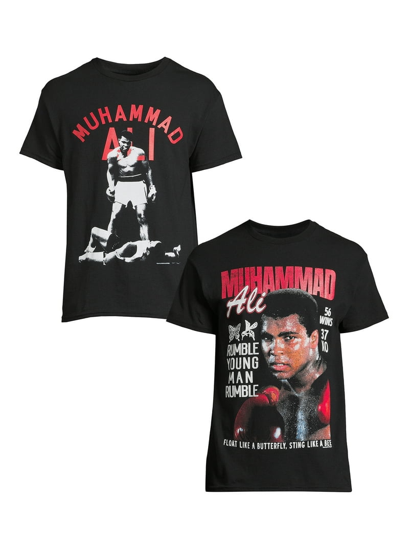 Muhammad Ali Men's Oversize Print Graphic Tee with Short Sleeves