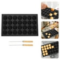 thumbnail image 3 of Takoyaki Pan Cast Iron Japanese Style with 28 Nonstick Compartments, Includes 2 Forks for Perfect Octopus, 3 of 7