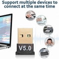 thumbnail image 4 of 2Pcs Bluetooth 5.0 Adapter Bluetooth Receiver Transmitter Wireless USB Adapter for Computer PC Lapt, 4 of 5