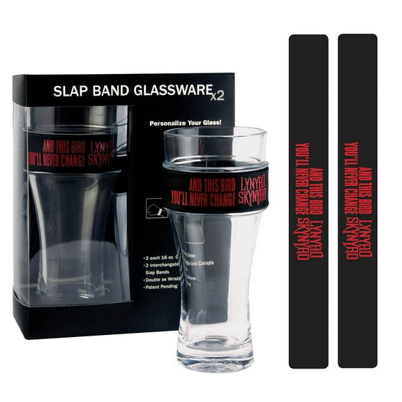 Iconic Lynyrd Skynyrd 2-Pack Slap Band Pint Size Glassware - Freebird
