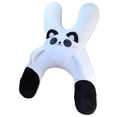 thumbnail image 2 of DLMCUH Car Sleeping Pillow,4‑7 Ages Purple Rabbit H‑Shape Cushion With Safety Belt Protector, Machine Washable Compressible Travel Gadget,for Vehicle Neck Back Relax Protection, 2 of 5