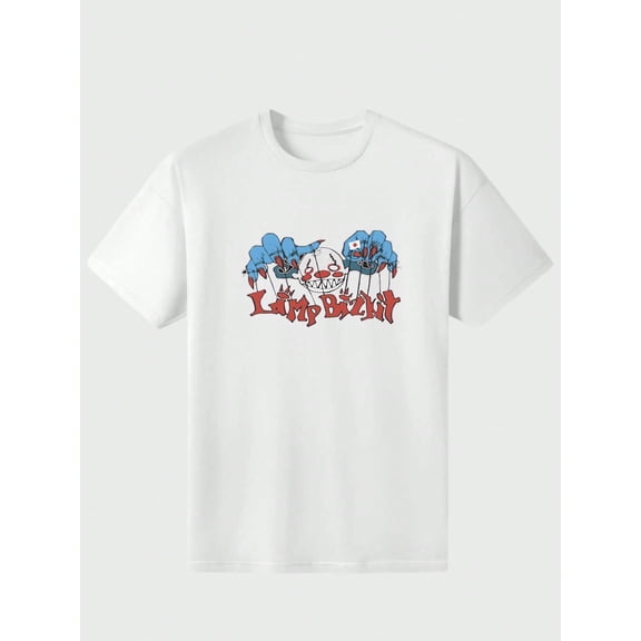 Adult Limp Bizkit Scary Clown Wit Casual Digital Print 220g Pure Heavy 100% Cotton T Shirt 100% Cotton